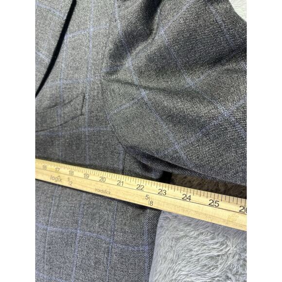Ermenegildo Zegna Pure Cashmere Mens Blazer 46R 3 Button Sportscoat Gray Blue - Picture 4 of 11